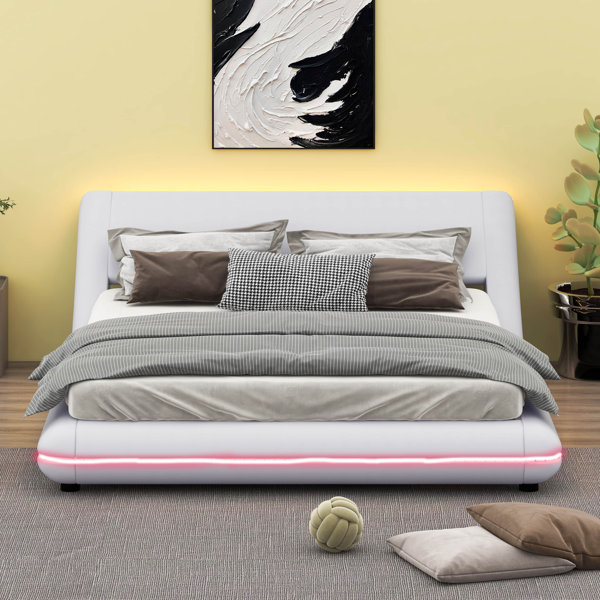 Latitude Run® Heidegunde Upholstery Platform Bed Frame With Sloped ...